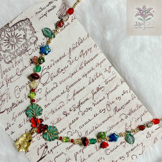 Handmade Multi-color Czech Glass Beads Necklace For Chritmas Gifts